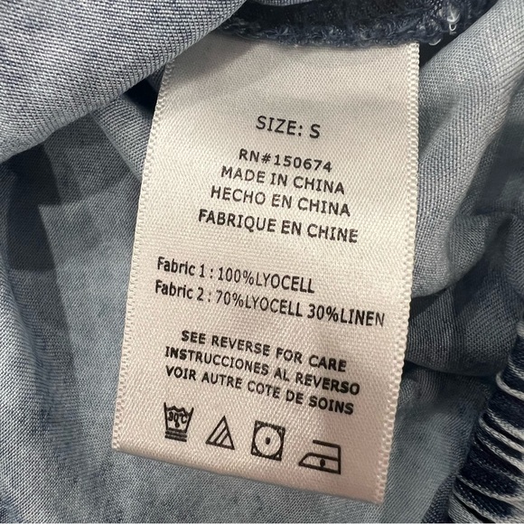 Wash Lab Denim Cross-Front Shirt Women’s Sz S - Picture 6 of 10